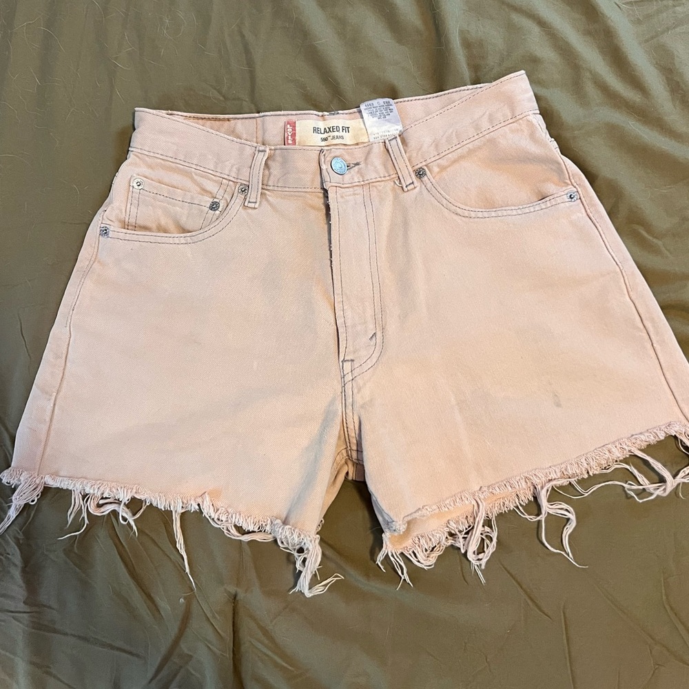 Vintage Levi's 550s Cutoff Denim Shorts with Distressed Hem